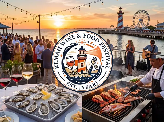 Kemah Wine & Food Festival Celebration Poster